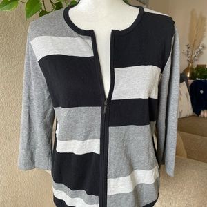 Christopher & Banks knitted Zippered Top
